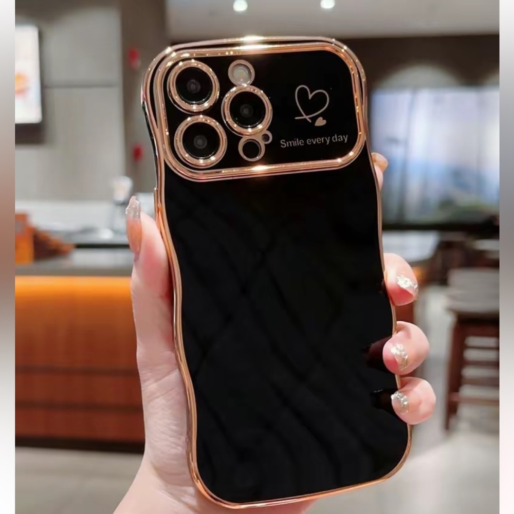 Evellyhootd CUTE Wave Shape IPhone 12 Pro Max Phone Case In Black
